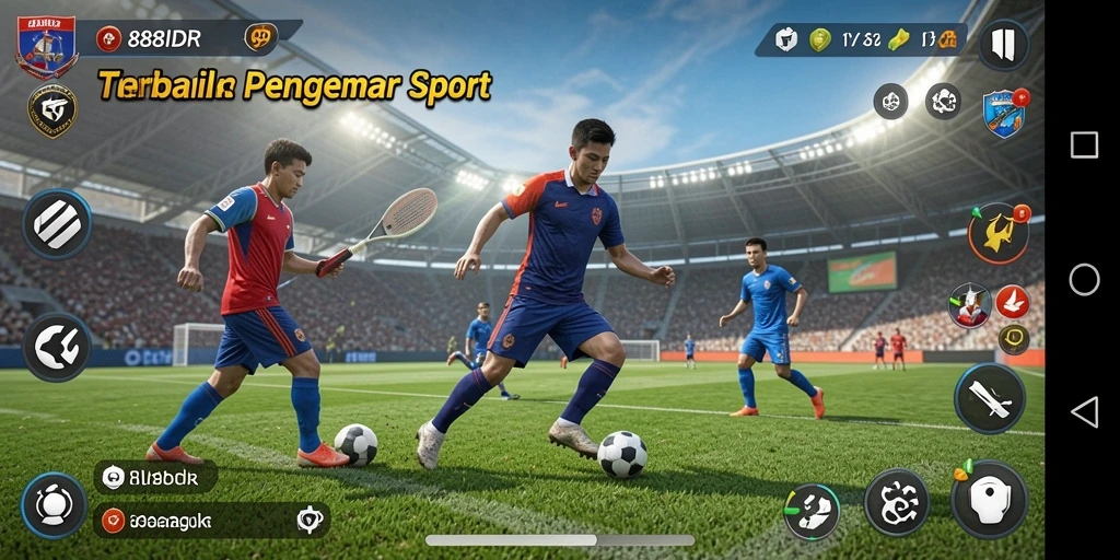 Tampilan menarik dari gameplay 888IDR dengan grafis olahraga.
