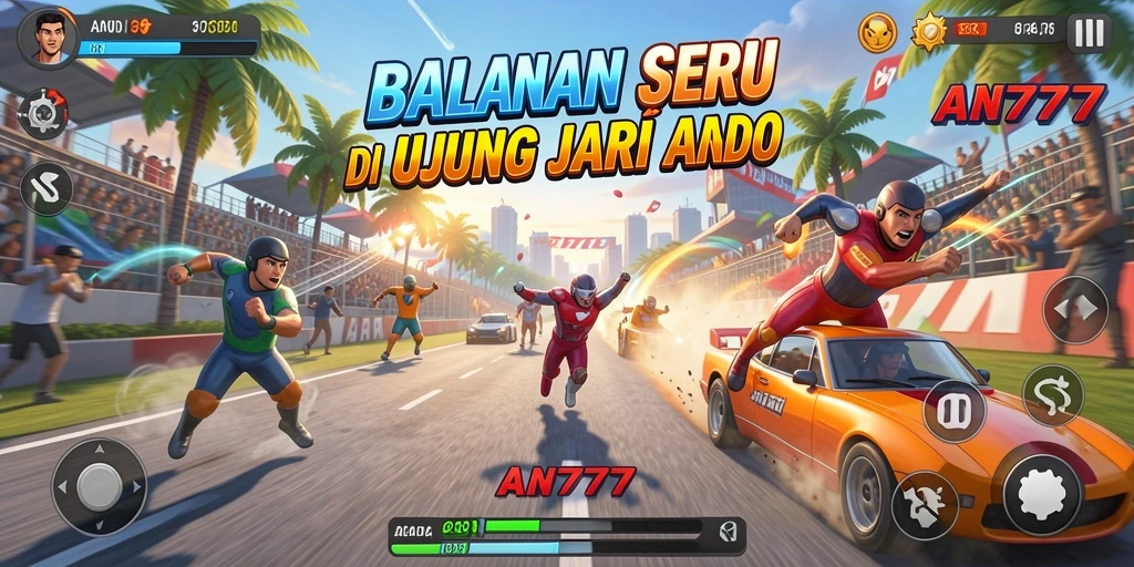 Tampilan gameplay Racing yang mendebarkan di AN777.
