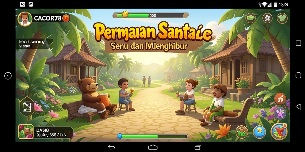 Tangkapan layar gameplay <strong>CACOR78</strong> yang menunjukkan keseruan permainan santai.