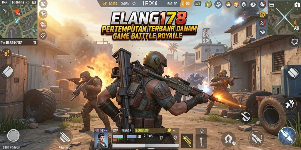 Tangkapan layar dari gameplay seru di ELANG178 Battle Royale.