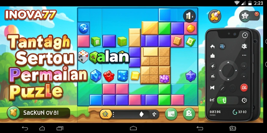 Screenshot gameplay INOVA77 menampilkan tantangan puzzle yang menarik.