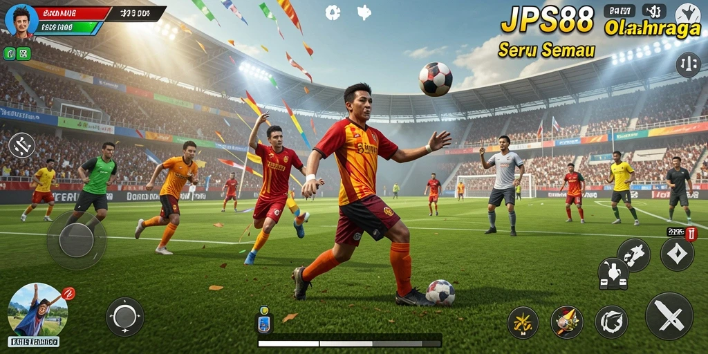 Tampilan gameplay <strong>JPS88</strong> dengan aksi olahraga yang mendebarkan.