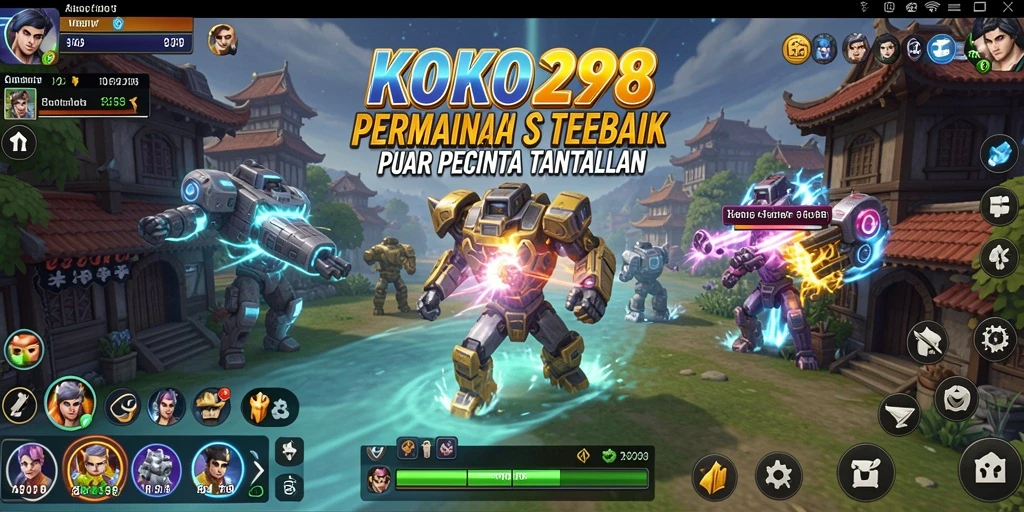Screenshot utama KOKO288 menampilkan aksi pertempuran strategi yang intens.