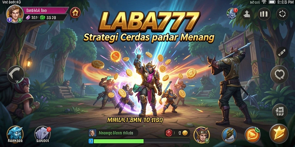 Tangkapan layar LABA777 menunjukkan gameplay strategi yang intens.