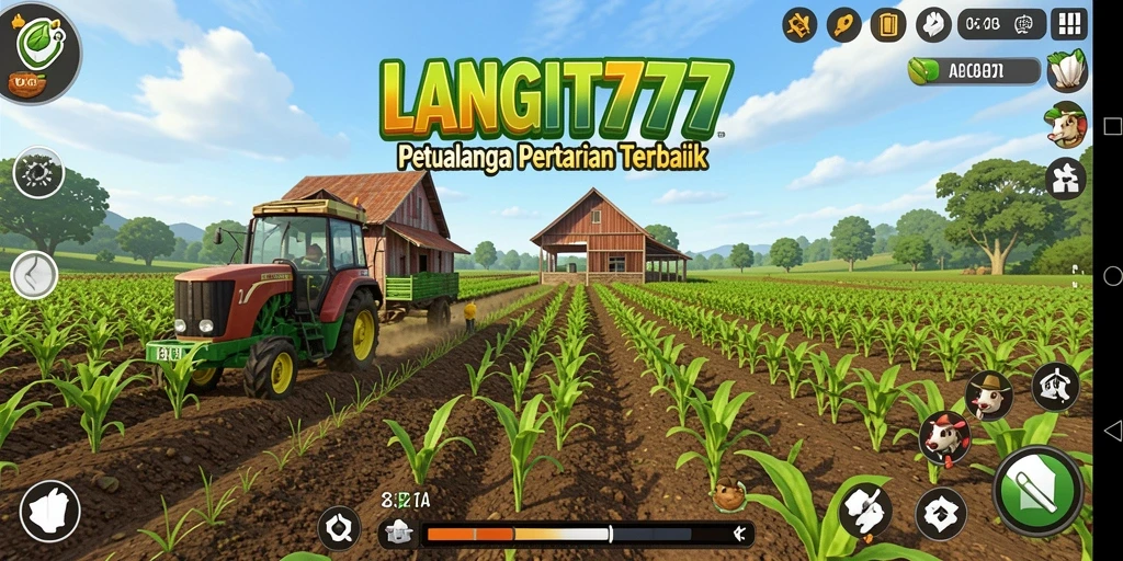 Tangkapan layar LANGIT777 menunjukkan gameplay pertanian yang mengasyikkan.