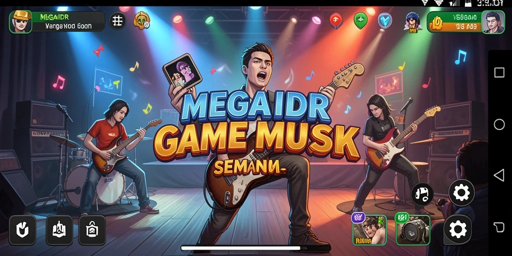 Tampilan gameplay seru dari MEGAIDR yang penuh warna.