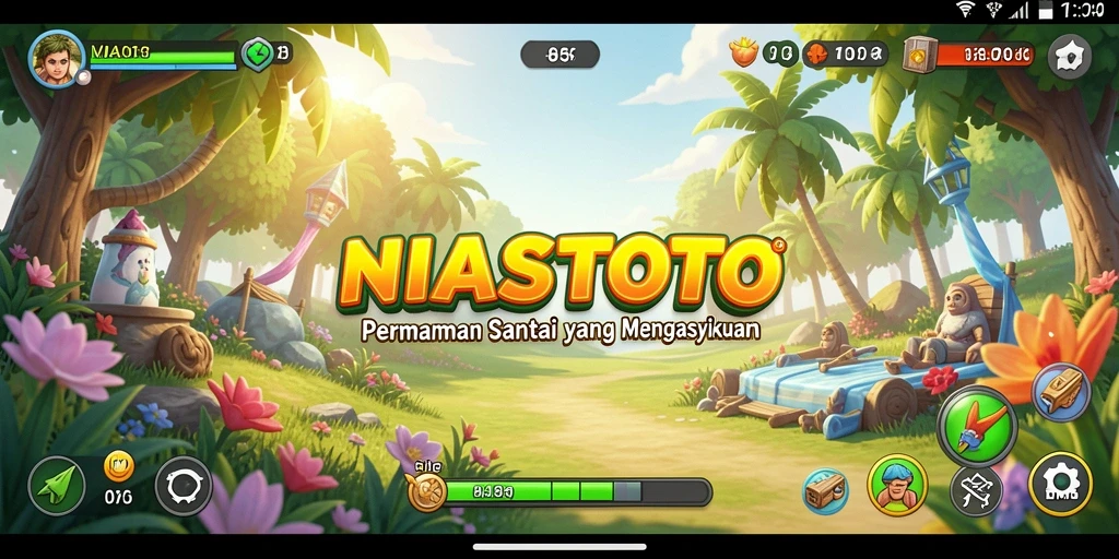 Screenshot utama NIASTOTO menampilkan gameplay yang menyenangkan dan santai.