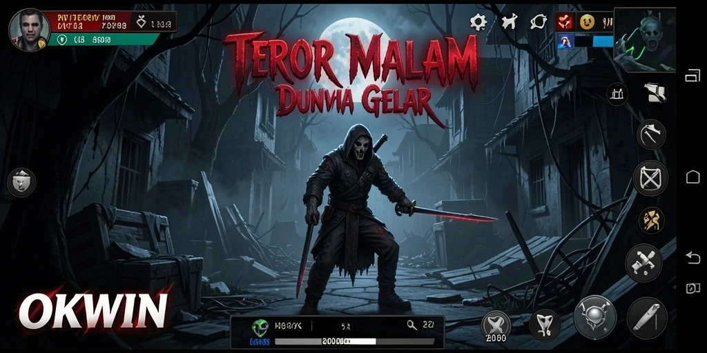 Tangkapan layar menampilkan suasana serem dalam game OKWIN.