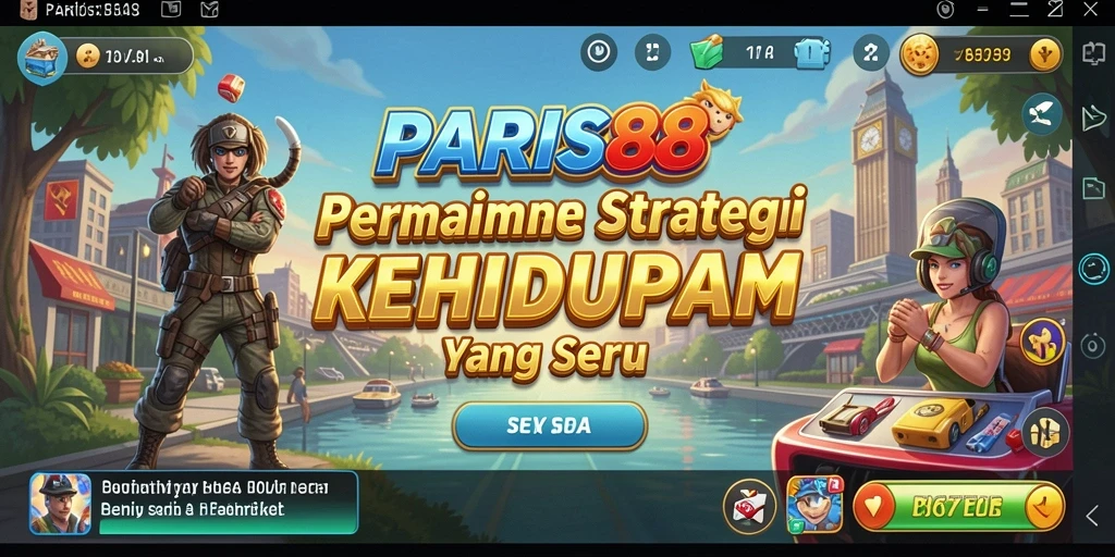 Screenshot utama PARIS88 menampilkan aksi pertempuran yang mendebarkan.
