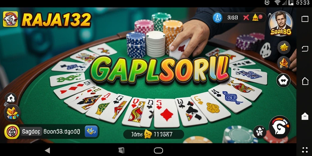 Screenshot gameplay RAJA132 yang menampilkan keseruan permainan Gaple.
