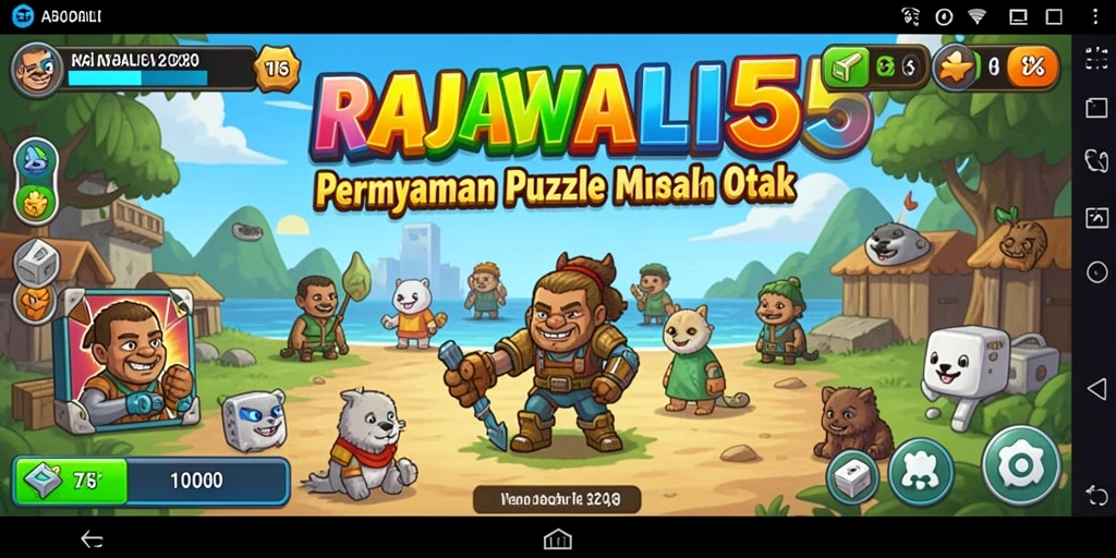Tampilan gameplay menegangkan dalam permainan Puzzle RAJAWALI55.