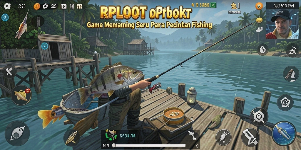 Tampilan gameplay RPLOOT dengan pengalaman memancing yang seru.